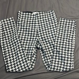 H&M checkered black/white pants size 2